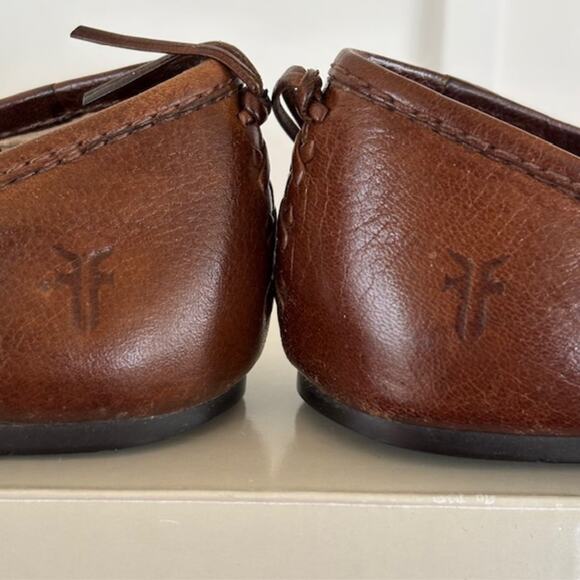 FRYE Women’s Regina Ballet Flats in Cognac Leather - 7 - Picture 2 of 10